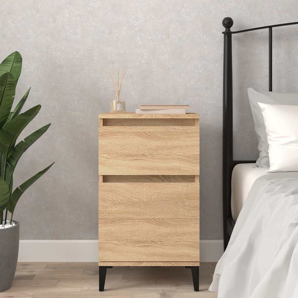 vidaXL Bedside Cabinet Sonoma Oak 40x35x70 cm 1
