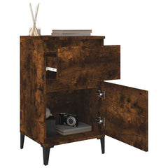vidaXL Bedside Cabinets 2 pcs Smoked Oak 40x35x70 cm 5