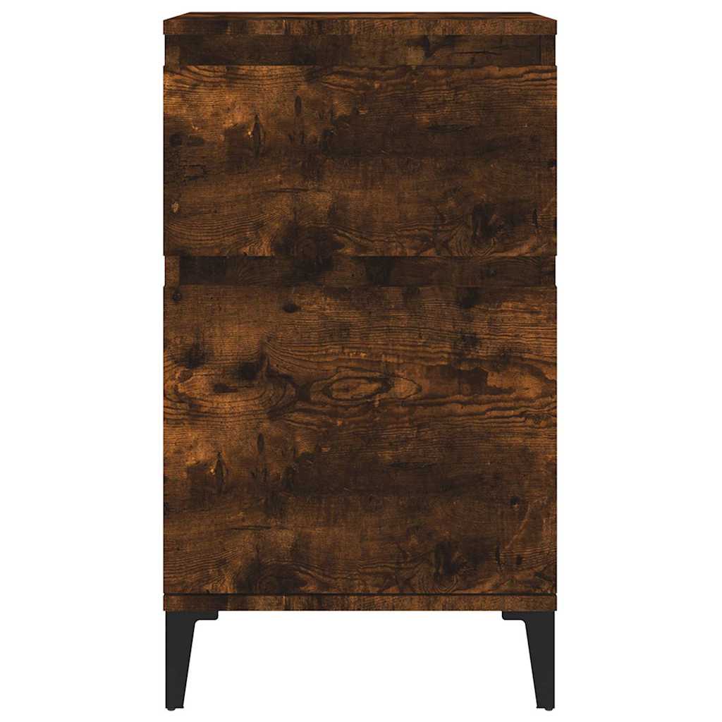 vidaXL Bedside Cabinets 2 pcs Smoked Oak 40x35x70 cm 6