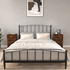 vidaXL Bedside Cabinets 2 pcs Smoked Oak 40x35x70 cm 1