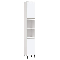 Bathroom Cabinet 30x30x190 cm Engineered Wood White