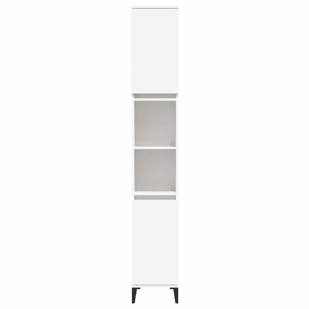 Bathroom Cabinet 30x30x190 cm Engineered Wood White
