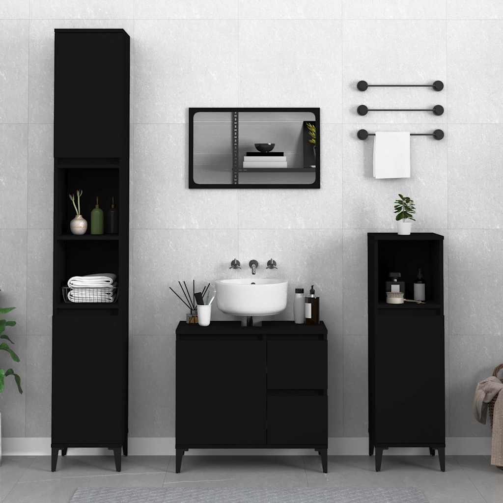 vidaXL Bathroom Cabinet 30x30x100 cm Engineered Wood