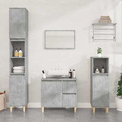 vidaXL Bathroom Cabinet Concrete Grey 65x33x60 cm Engineered Wood 1