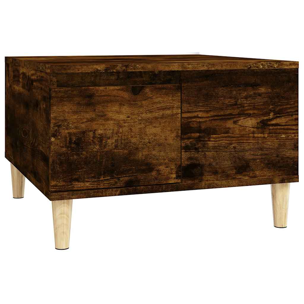 vidaXL Coffee Table Smoked Oak 55x55x36.5 cm Engineered Wood 2