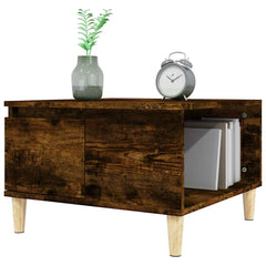 vidaXL Coffee Table Smoked Oak 55x55x36.5 cm Engineered Wood 4