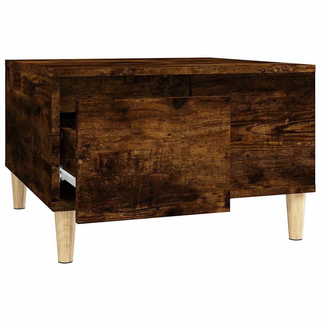 vidaXL Coffee Table Smoked Oak 55x55x36.5 cm Engineered Wood 6