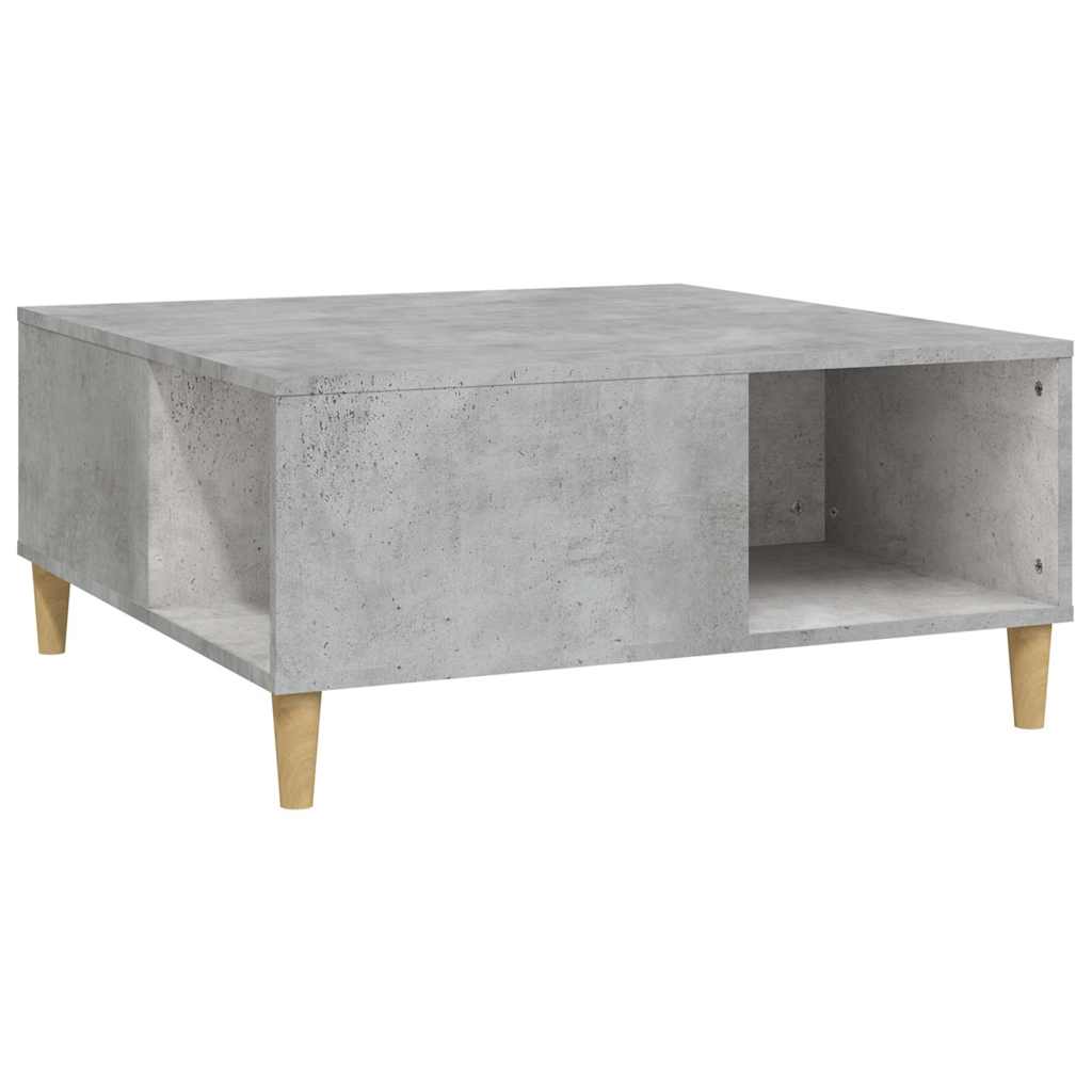 vidaXL Coffee Table Concrete Grey 80x80x36.5 cm Engineered Wood 2