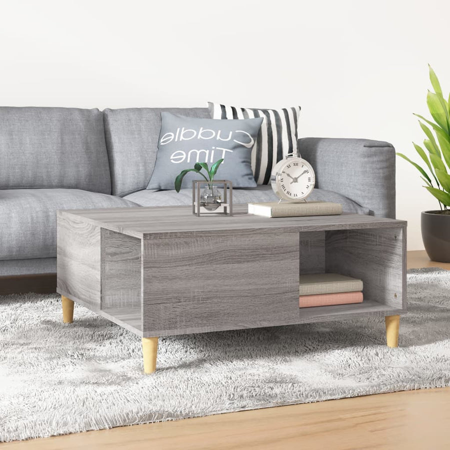 vidaXL Coffee Table Grey Sonoma 80x80x36,5 cm Engineered Wood 1
