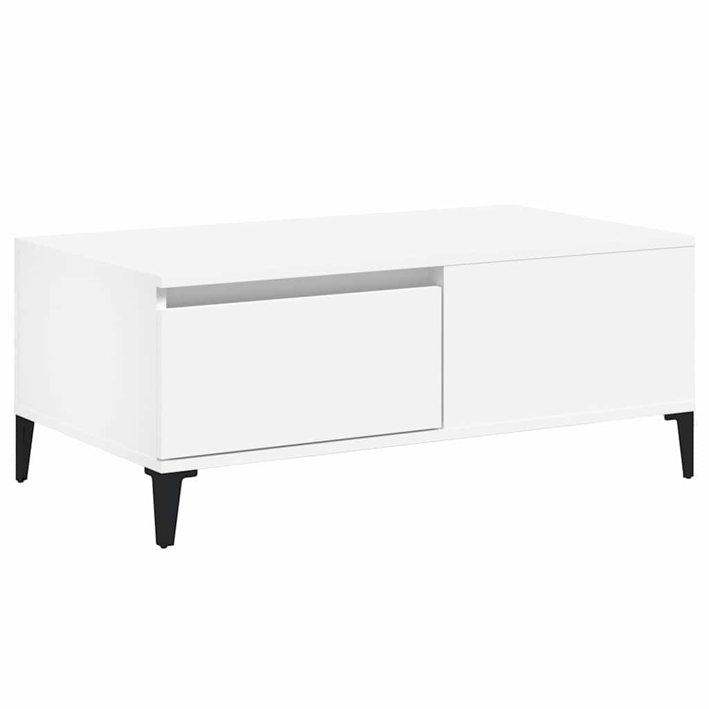 vidaXL Coffee Table White 90x50x36,5 cm Engineered Wood 2