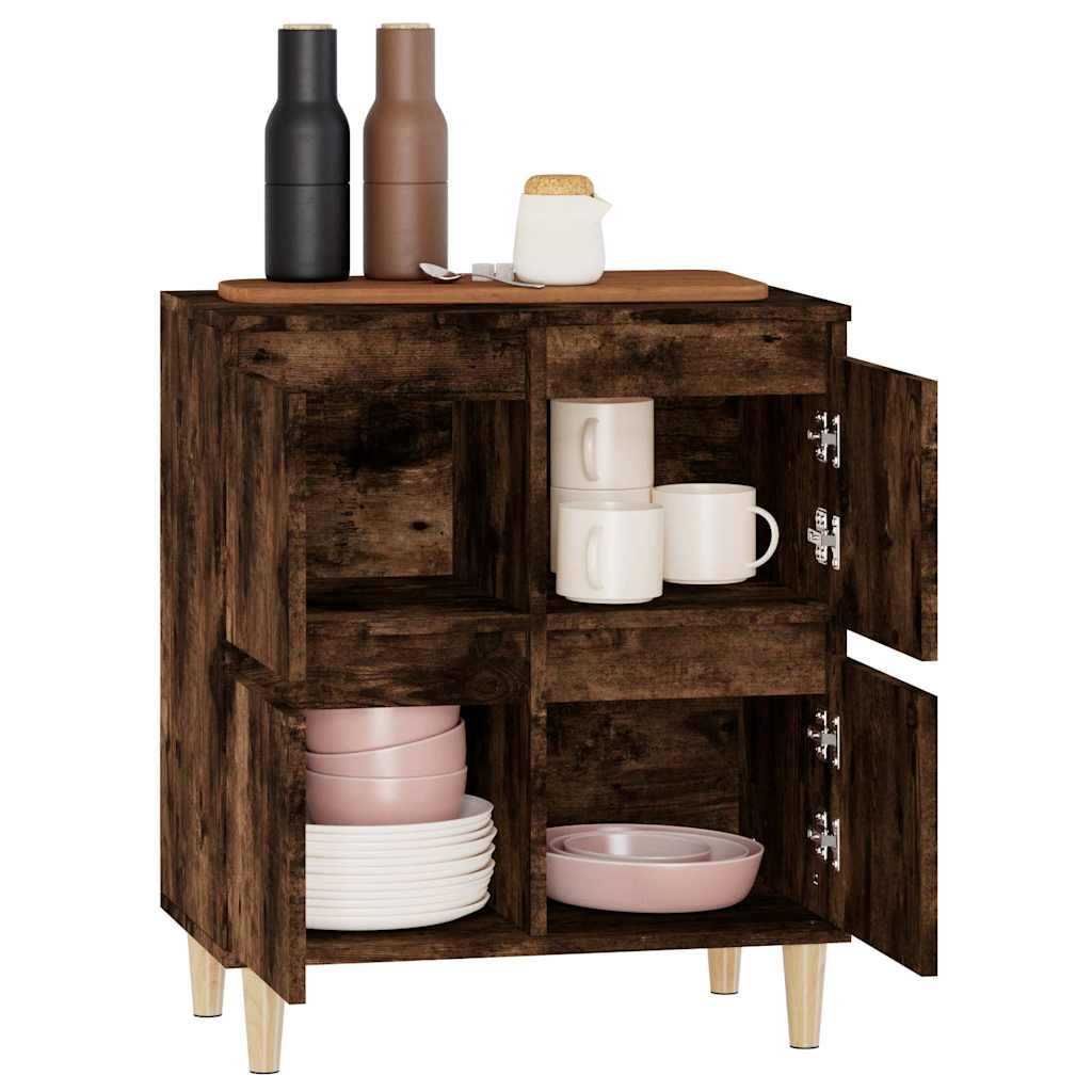 vidaXL Sideboard Smoked Oak 60x35x70 cm Engineered Wood 5