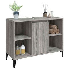 vidaXL Sink Cabinet | Grey Sonoma | Wooden Structure | Medium Size 4