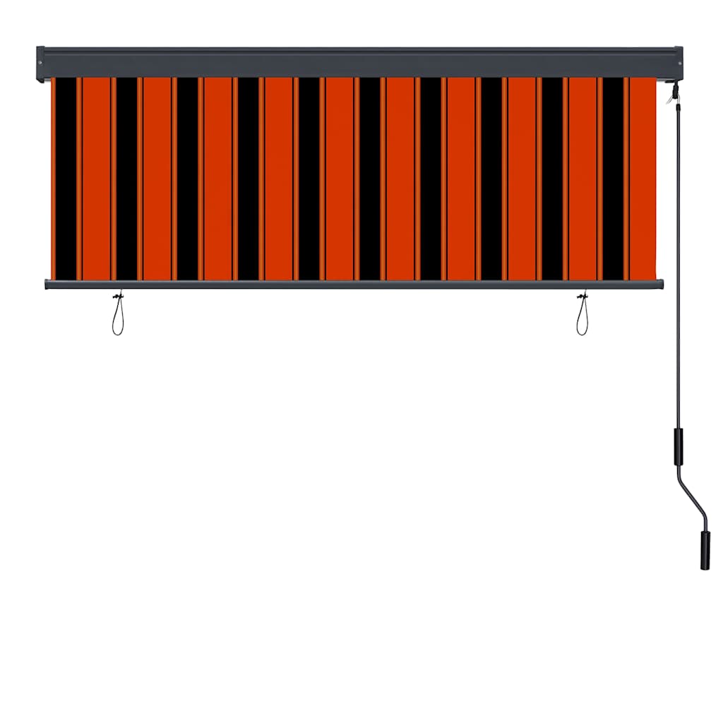 vidaXL Roller Blind Orange and Brown 180 x 250 cm Fabric and Aluminum 3