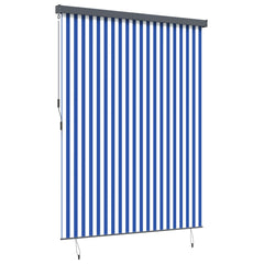 vidaXL Roller Blind Blue and White 200 x 250 cm Fabric and Aluminum 3