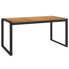 vidaXL Garden Table with U-shaped Legs 160x80x75 cm Solid Wood Acacia 2