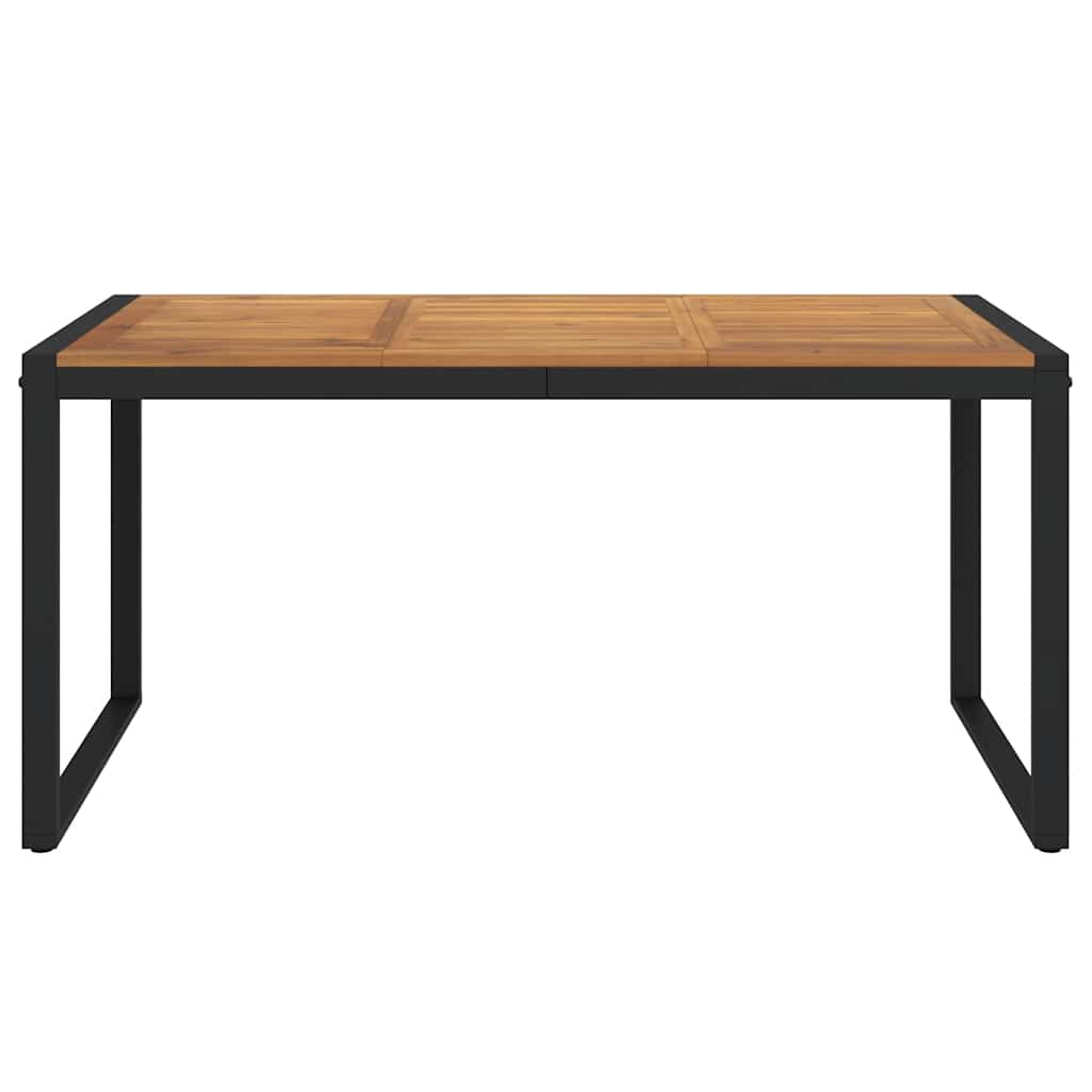 vidaXL Garden Table with U-shaped Legs 160x80x75 cm Solid Wood Acacia 3