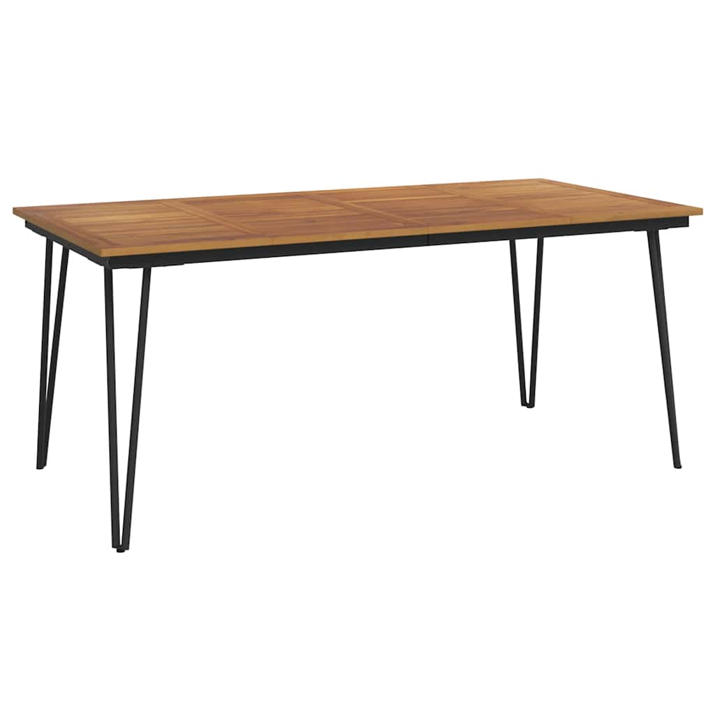 Garden Table with Hairpin Legs Solid Wood Acacia 180 cm 90 cm