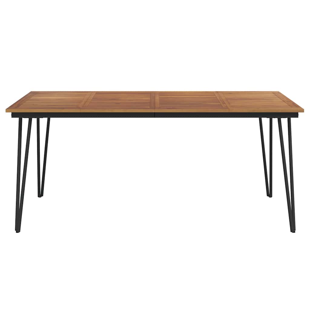 Garden Table with Hairpin Legs Solid Wood Acacia 180 cm 90 cm