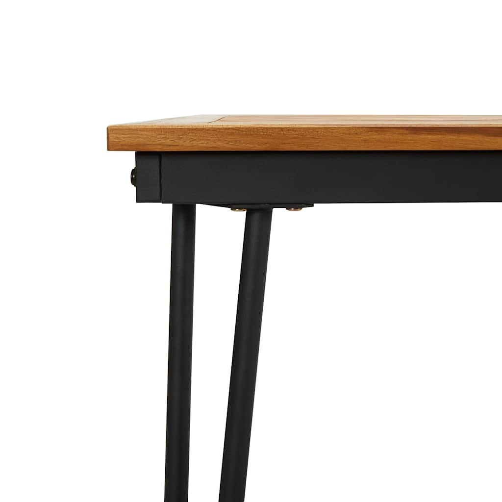 Garden Table with Hairpin Legs Solid Wood Acacia 180 cm 90 cm