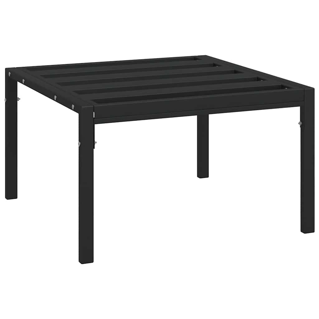 vidaXL Garden Coffee Table Black 60x60x35 cm Steel 2