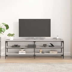 vidaXL TV Cabinet Grey Sonoma 160x30x50 cm Engineered Wood 3