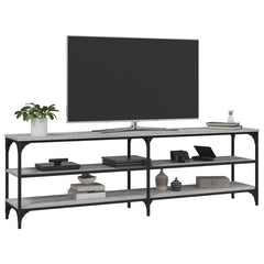 vidaXL TV Cabinet Grey Sonoma 160x30x50 cm Engineered Wood 4