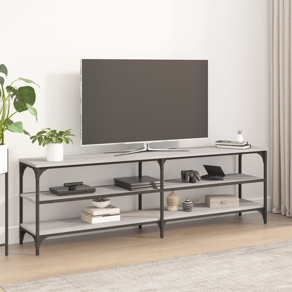 vidaXL TV Cabinet Grey Sonoma 160x30x50 cm Engineered Wood 1