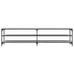 vidaXL TV Cabinet Grey Sonoma 200x30x50 cm Engineered Wood and Metal 5