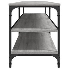 vidaXL TV Cabinet Grey Sonoma 200x30x50 cm Engineered Wood and Metal 6