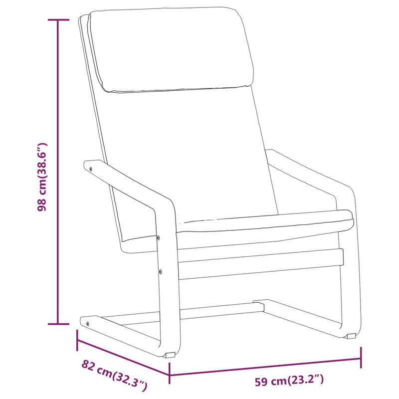 Relaxing Chair Dark Brown Fabric