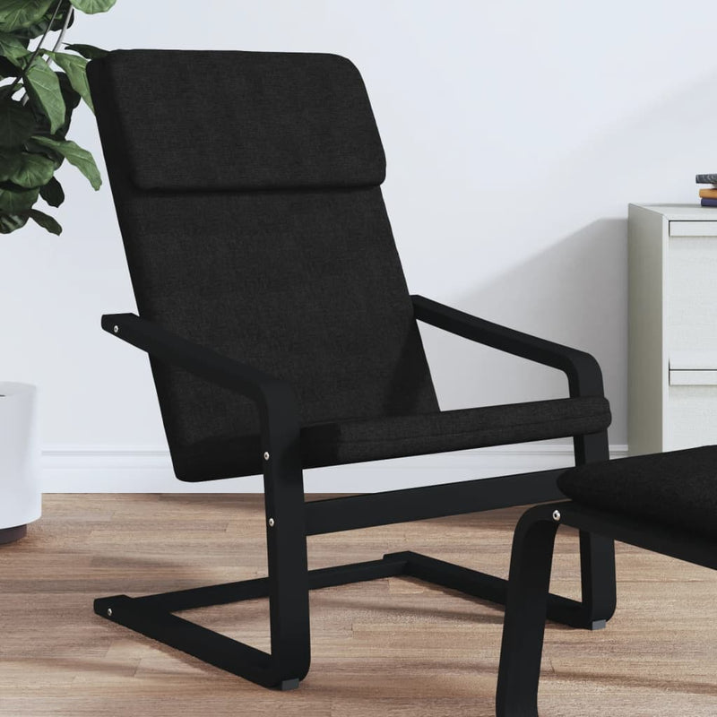 Relaxing Chair Black Fabric