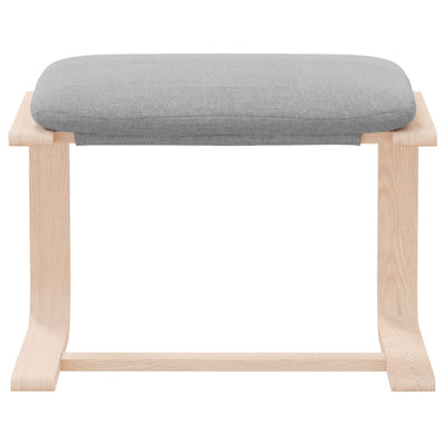 Footstool Light Grey 51x41x40 cm Fabric