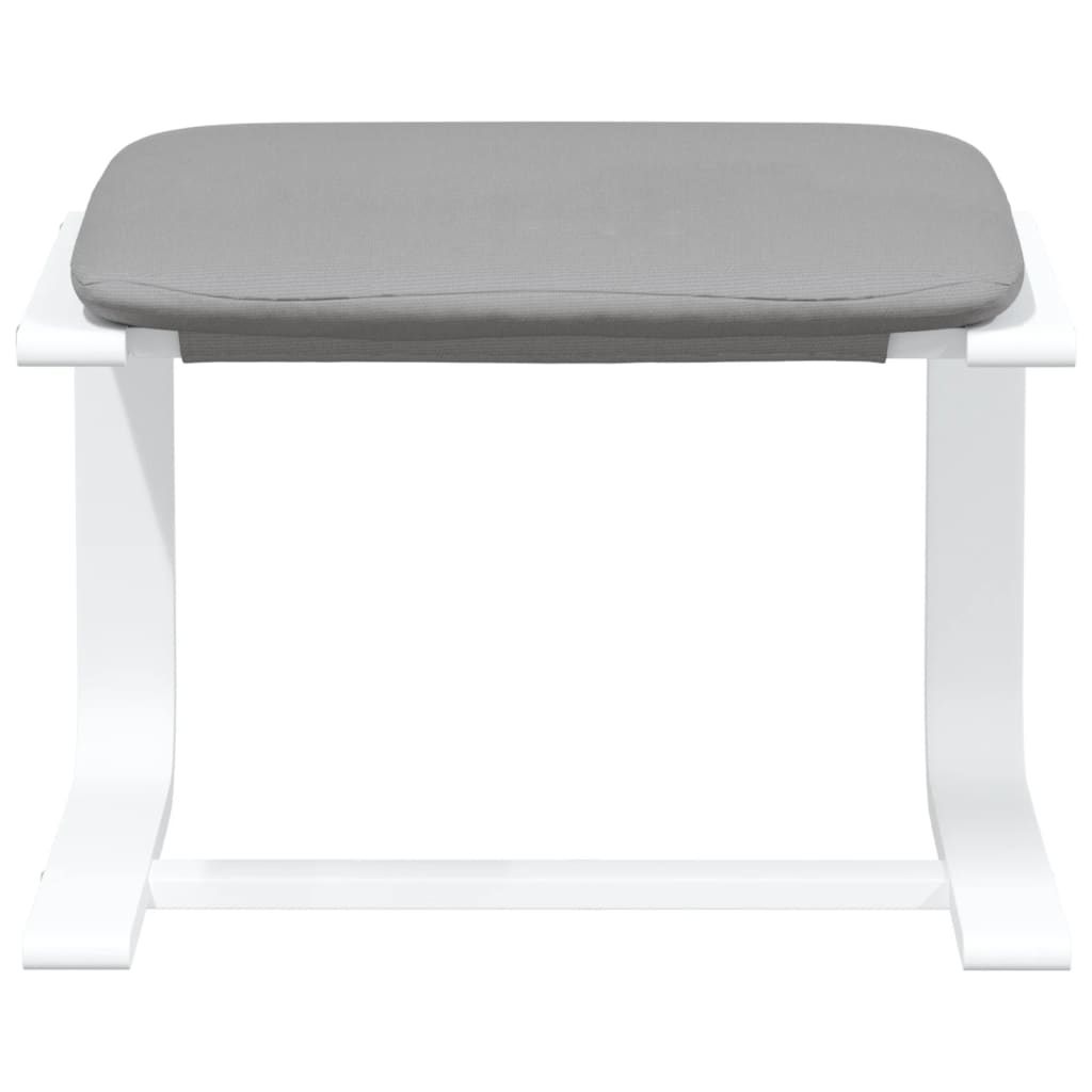 vidaXL Footstool Light Grey 51x41x40 cm Fabric 4