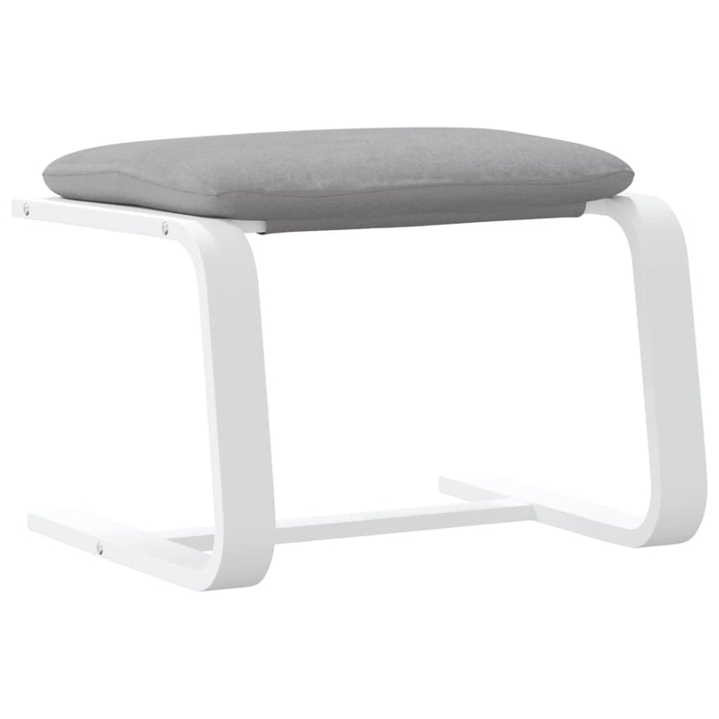 Footstool Light Grey 51x41x40 cm Fabric