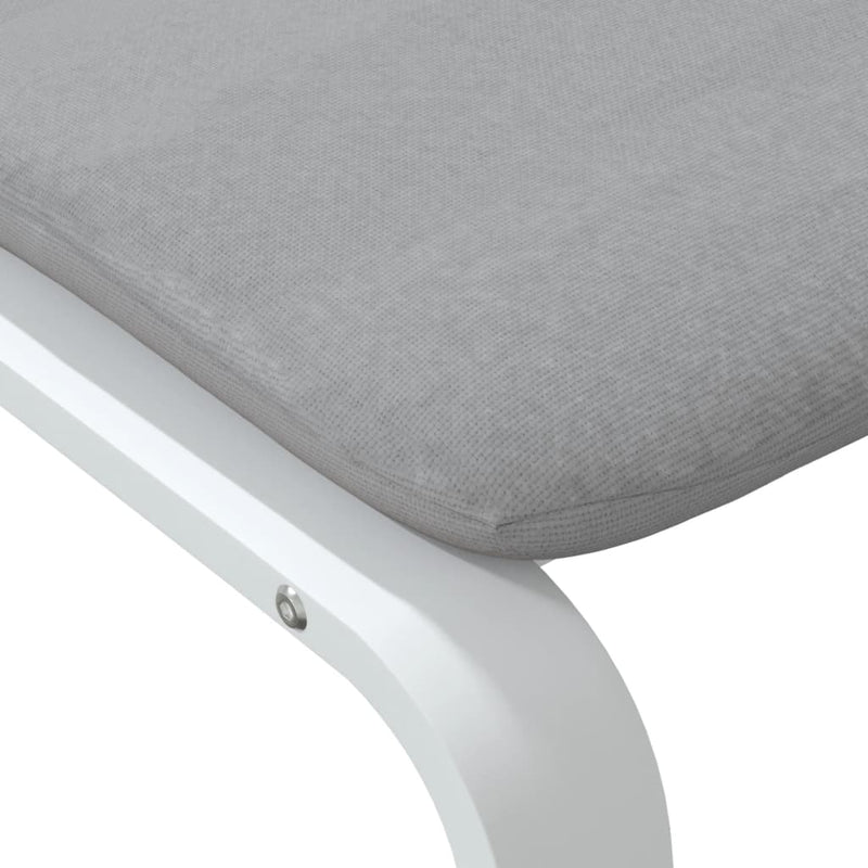 Footstool Light Grey 51x41x40 cm Fabric