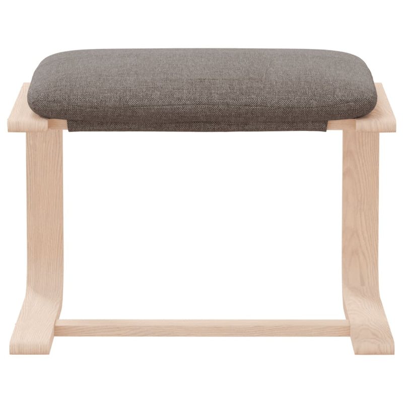 Footstool Taupe 51x41x40 cm Fabric