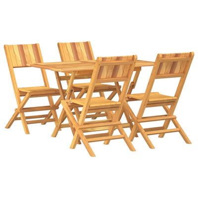 5 Piece Garden Dining Set Solid Wood Teak