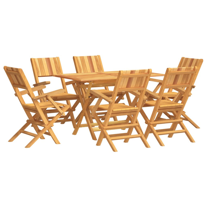 7 Piece Garden Dining Set Solid Wood Teak