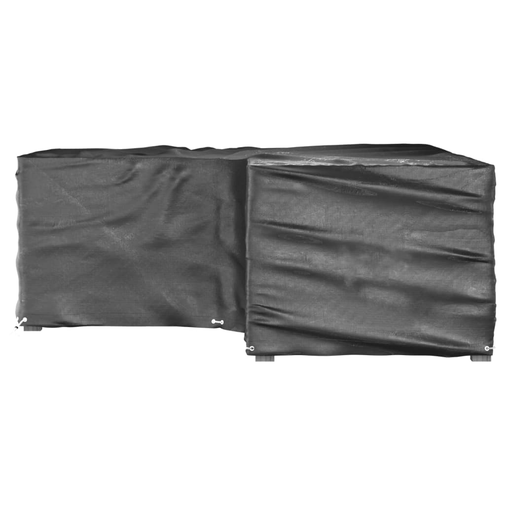 vidaXL L-Shaped Garden Furniture Covers 2 pcs 12 Eyelets 185x185x70 cm 4