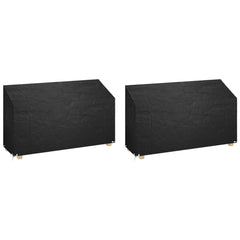 vidaXL Garden Bench Covers 2 pcs 12 Eyelets 210x70x70/88 cm Polyethylene 1