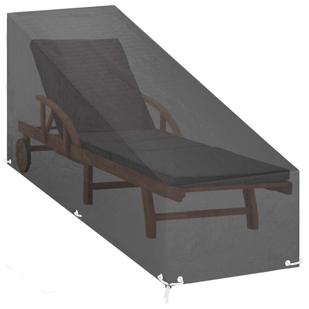 vidaXL Sunlounger Covers 2 pcs 12 Eyelets 200x65x35/60 cm Polyethylene 5