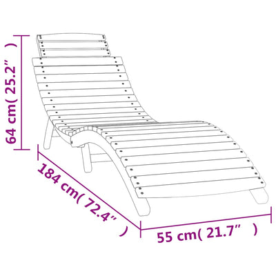 Sun Loungers 2 pcs with Dark Grey Cushions Solid Wood Acacia