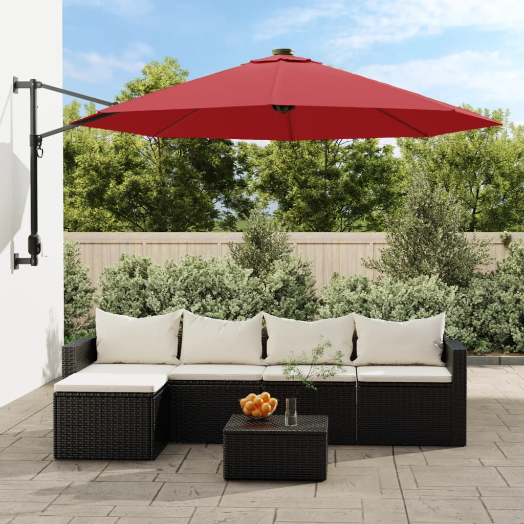 vidaXL Wall-mounted Parasol 290 cm