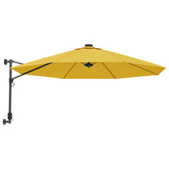 vidaXL Wall-mounted Parasol Yellow 290 cm 2
