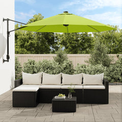 vidaXL Wall-mounted Parasol with LEDs Apple Green 290cm 1