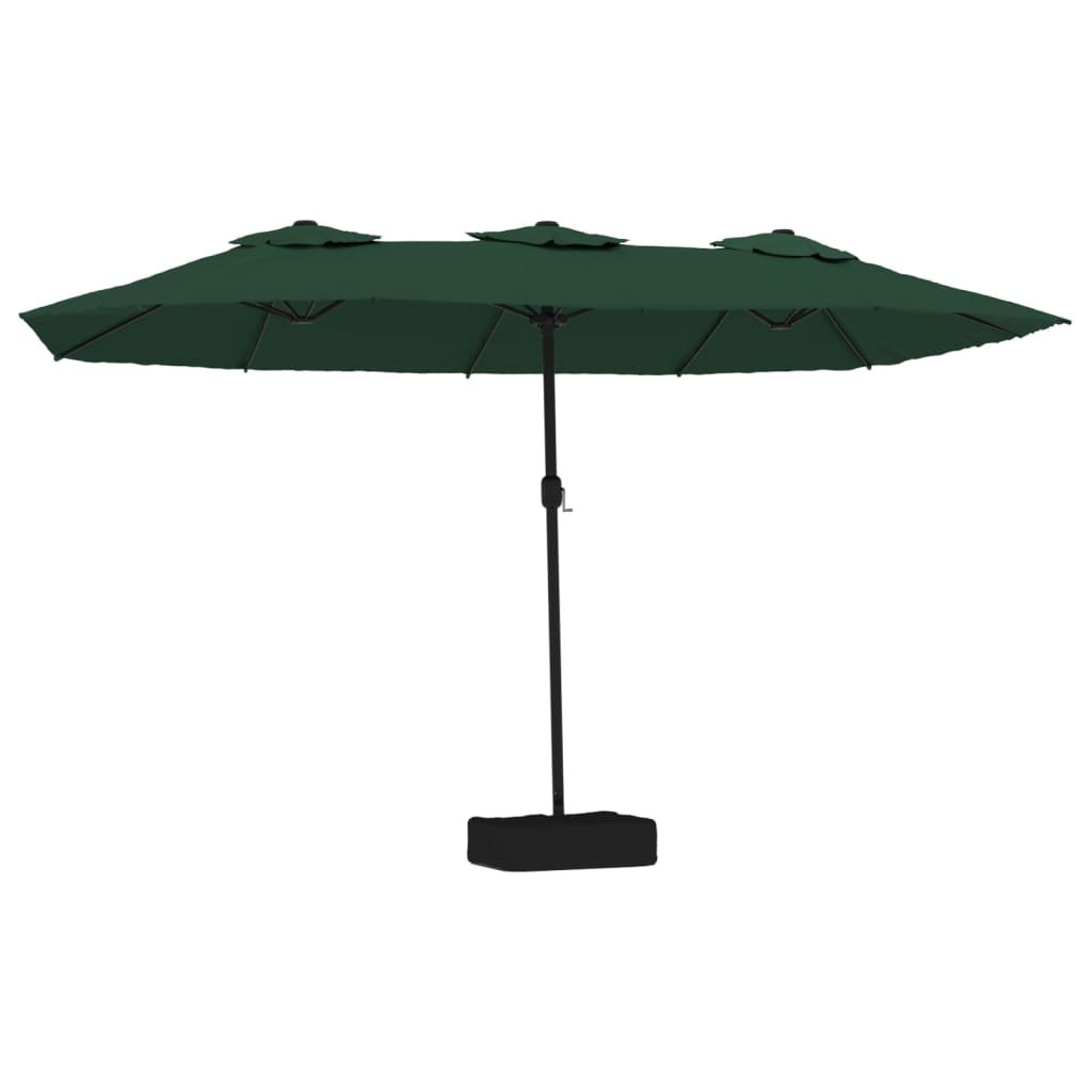 vidaXL Double-Head Parasol Green 449x265 cm 2