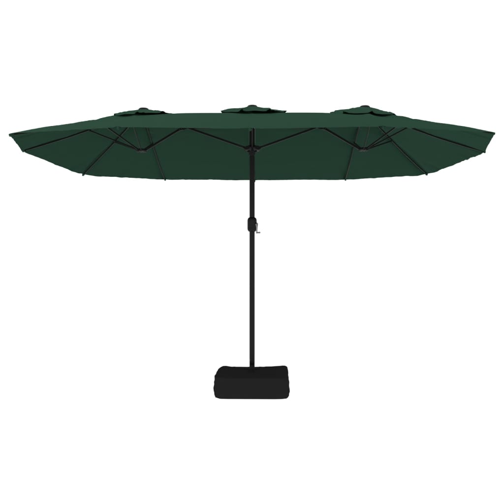 vidaXL Double-Head Parasol Green 449x265 cm 4