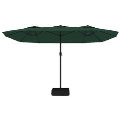 vidaXL Double-Head Parasol Green 449x265 cm 4