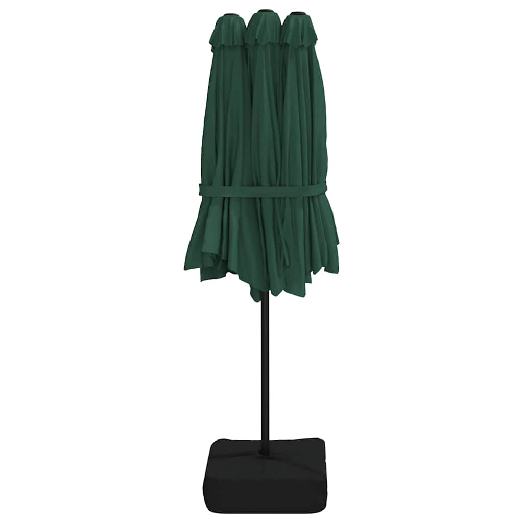 vidaXL Double-Head Parasol Green 449x265 cm 5