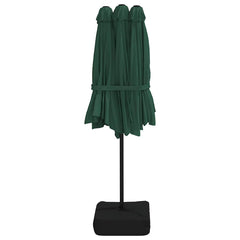 vidaXL Double-Head Parasol Green 449x265 cm 5